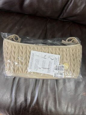 HAPP Brand Woven Beige Stroller Bag- Neutral Tan